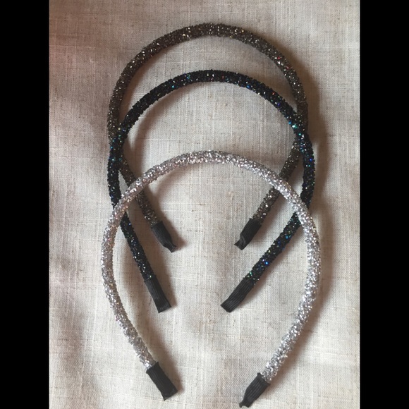 Ulta Beauty Accessories Sparkly Headband Set Trio Gold Silver Black